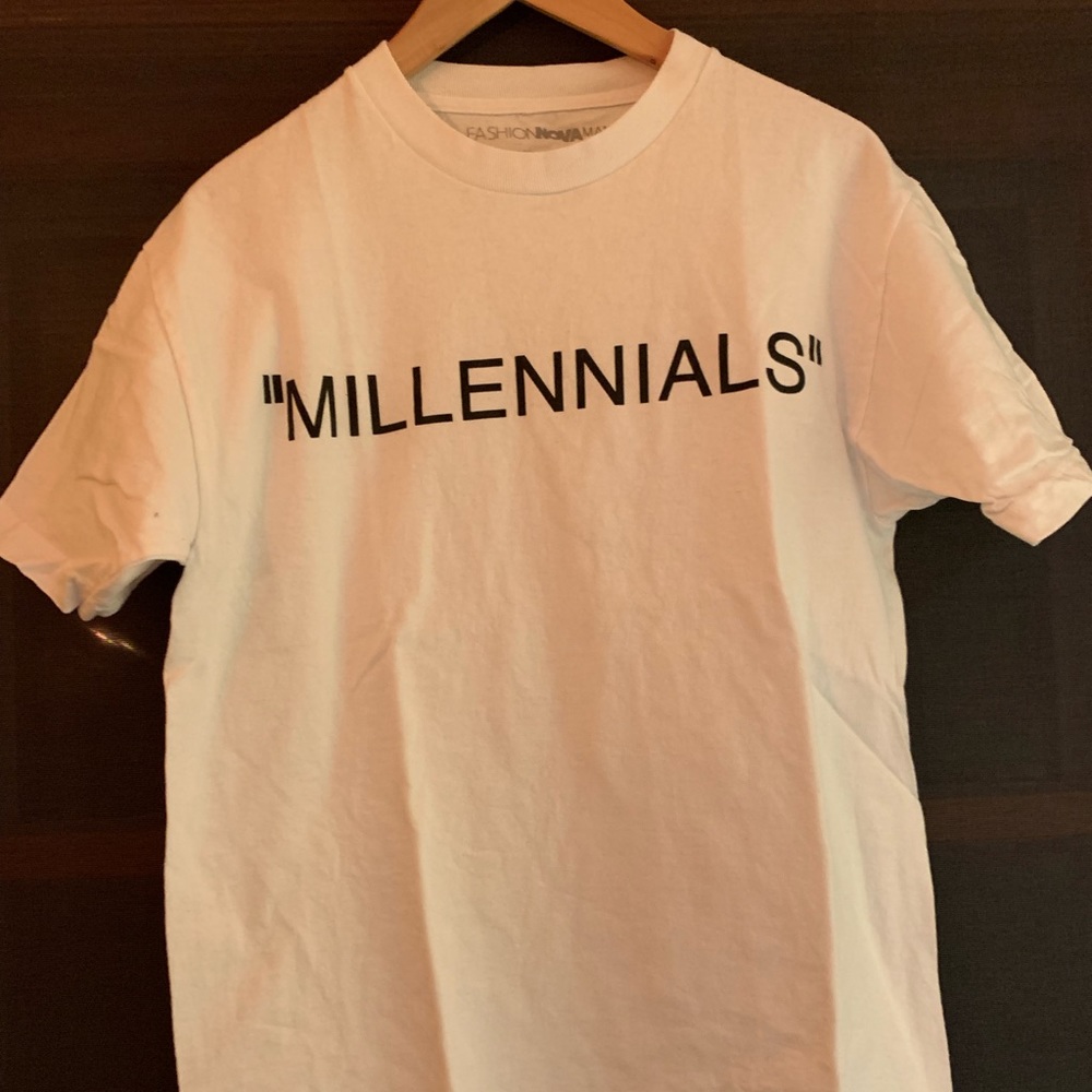 Millennials t shirt for men. Size medium.